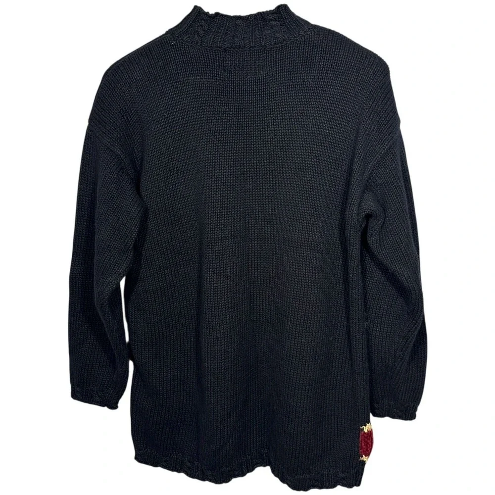 Vtg 90s Heirloom Collectibles Roll Neck Santa‎ Sweater Sz M Ugly Christmas Party - Picture 3 of 12